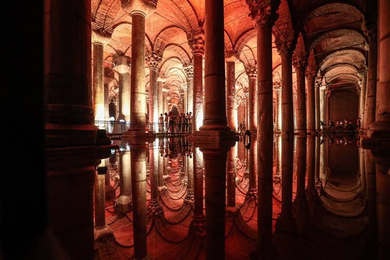 The Basilica, also called the Underground Cistern, is the largest well preserved cistern in Istanbul and rests upon 336 columns.  