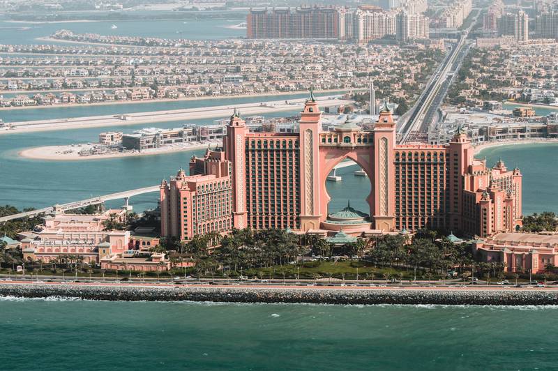 The Palm Jumeirah in Dubai. Hotels in Dubai and Abu Dhabi expect occupancy levels ranging between 80 per cent to 100 per cent. Unsplash