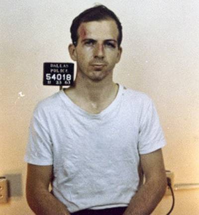 Lee Harvey Oswald was arrested for assassinating former US president John F Kennedy in Dallas, November 1963. Getty Images