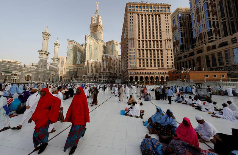 Muslim pilgrims walk towards the Grand mosque in Makkah, Saudi Arabia. Reuters