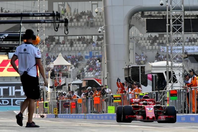 Ferrari's Finnish driver Kimi Raikkonen competes during the qualifying session. AFP