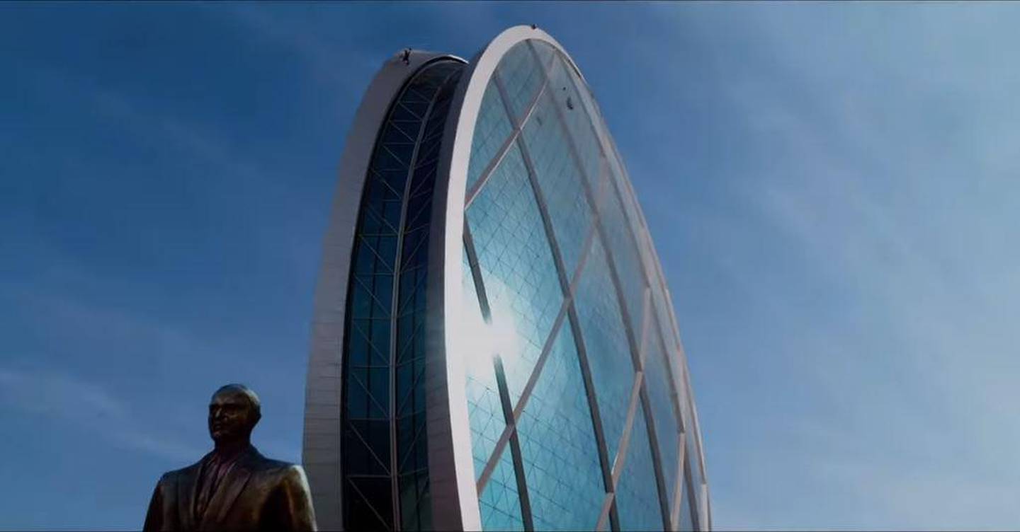 Abu Dhabi's Aldar Building features in Netflix's '6 Underground' trailer. YouTube/Netflix