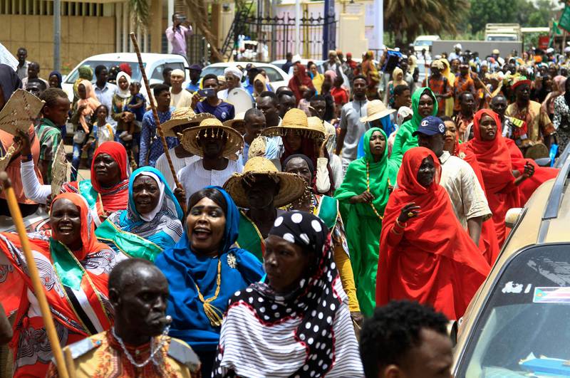 The rally was organised by 'The Call of Sudan's People' political initiative, which seeks to end Sudan's political crisis. 