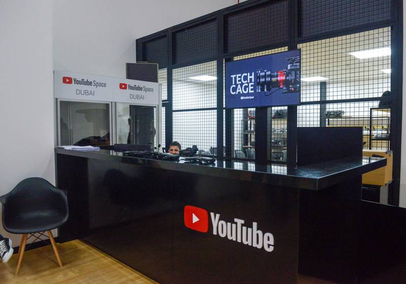Abu Dhabi, United Arab Emirates - Tech Cage where equipment can be rented for the new YouTube Space at Dubai Studio City on March 18, 2018. (Khushnum Bhandari/ The National)