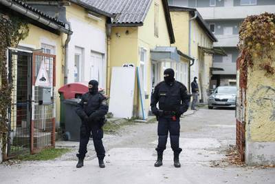 This photo taken on November 9, 2020 in Graz, Austria, shows the Liga Kulturverein, where a police raid, dubbed Operation Luxor, took place in the early morning. Austrian police launched raids on more than 60 addresses allegedly linked to radical Islamists in four different regions on November 9, with orders given for 30 suspects to be questioned, prosecutors said. The Styria region prosecutors' office said in a statement it was "carrying out investigations against more than 70 suspects and against several associations which are suspected of belonging to and supporting the terrorist Muslim Brotherhood and Hamas organisations". - Austria OUT
 / AFP / APA / ERWIN SCHERIAU
