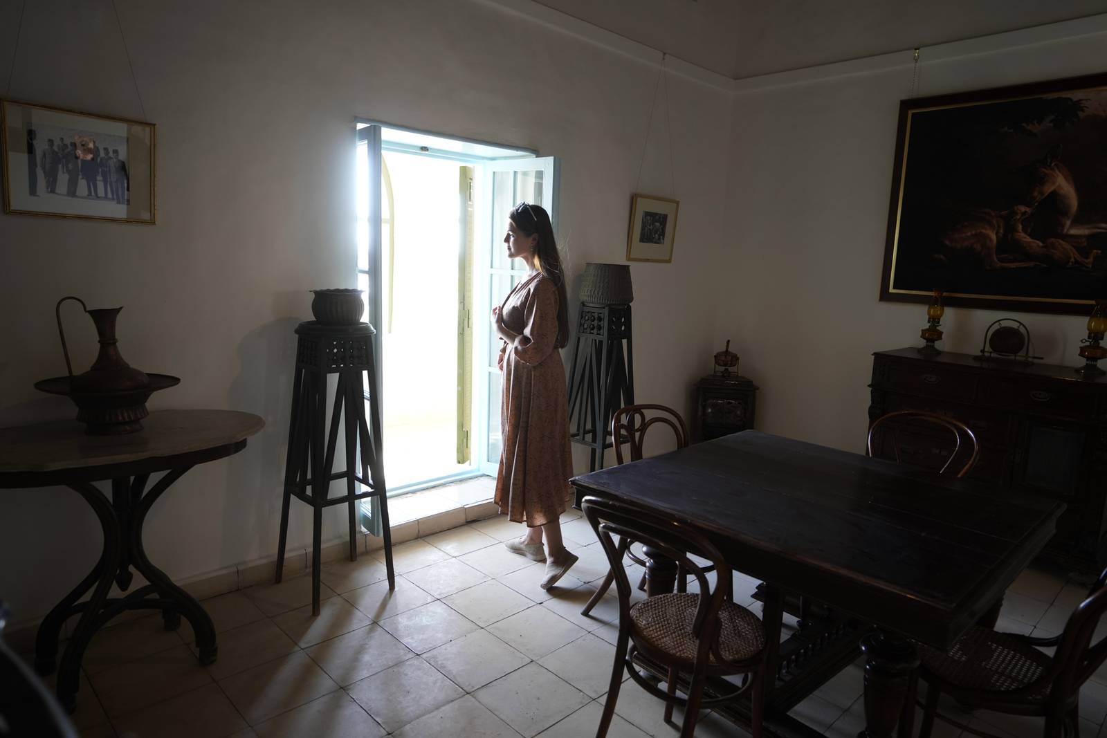 Elizaveta Yukhnyova, a visitor from Russia, tours the renovated former home of British archaeologist Howard Carter in the Valley of the Kings in Luxor. AP