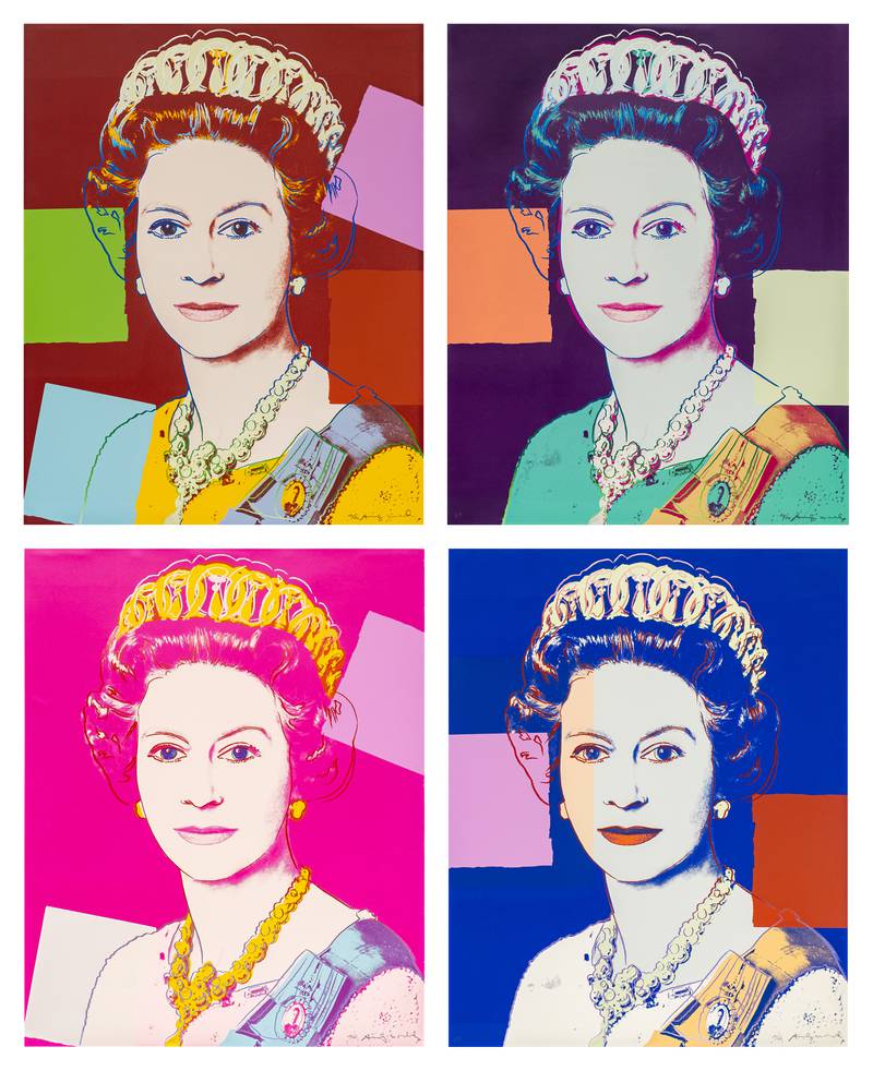 The silkscreen print is one of four portraits of the late monarch that Andy Warhol included in his Reigning Queens series. Photo: Sotheby's


