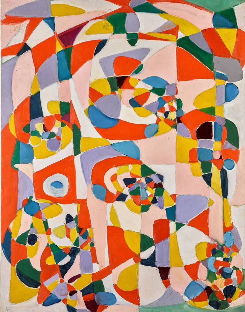 Fahrelnissa Zeid, Untitled (Composition), circa 1949 (estimate £80,000 - 120,000).
