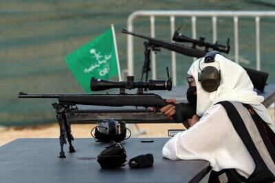 Target practice at the Top Gun shooting range in Riyadh.