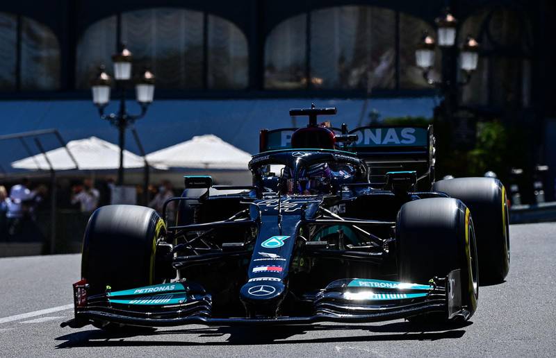 Mercedes' driver Lewis Hamilton during the second practice session on Thursday. AFP