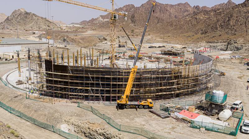 The latest images of Hatta's new reservoir project show it is more than one third complete. 