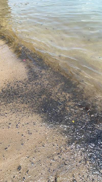 Oil spill in Kalba. Courtesy Kalba fishermen association