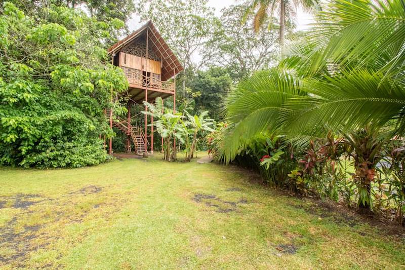 7. A rainforest treehouse with  nearby hot Springs in San Carlos, Costa Rica.