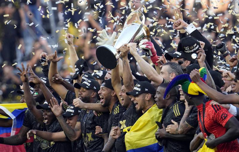 Los Angeles FC players celebrate. USA Today