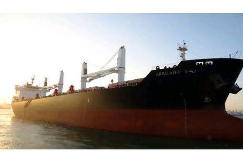 Picture shows the oil tanker Arrilah-I   Courtesy of ADNATCO