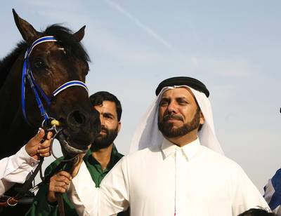 The Emirati trainer Musabah Al Muhairi is scheduled to saddle 16 horses on Thursday at Meydan Racecourse. Lee Hoagland / The National