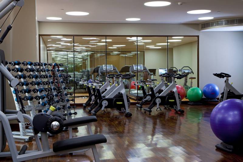There is a gym for exercise lovers