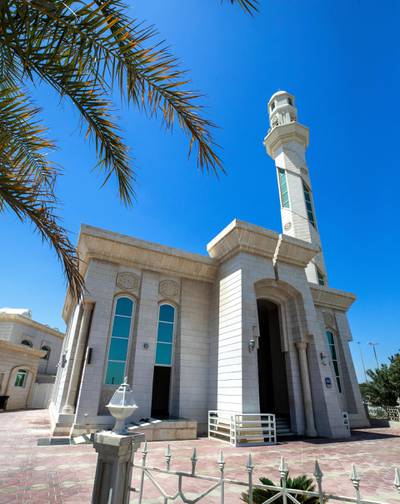 Abu Dhabi, United Arab Emirates, April 8, 2021.  Mohammedullah Moin, the Imam of Ali Salem Al Kaabi Mosque in Abu Dhabi. Victor Besa/The NationalSection:  NA