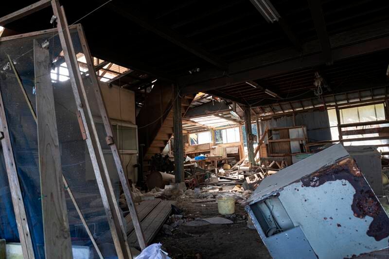 A destroyed and abandoned warehouse. NurPhoto via Getty Images