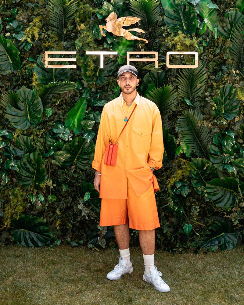Influencer Osama Chabbi before the Etro spring/summer 2023 menswear show.