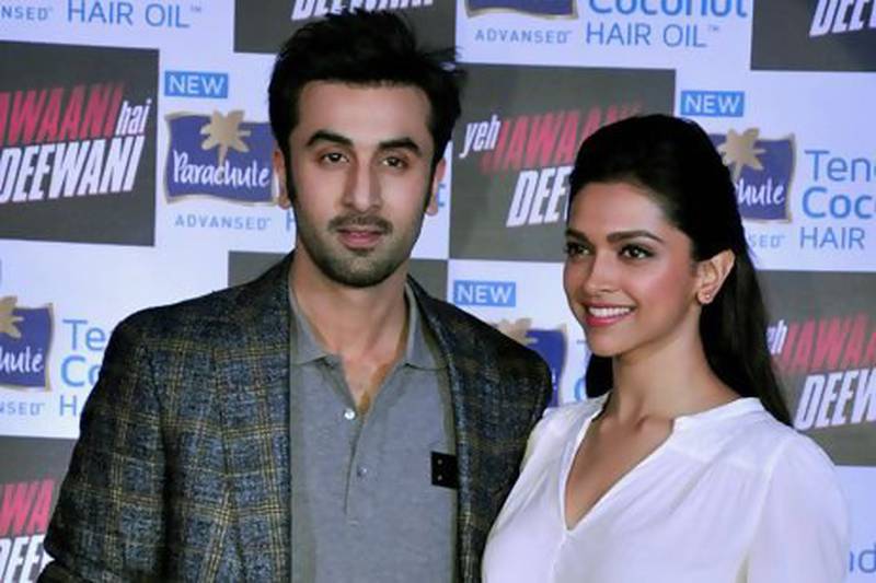 Ranbir Kapoor and Padukone promoting their 2013 film 'Yeh Jawaani Hai Deewani'. The pair dated for a year after starting their relationship in 2008. AFP