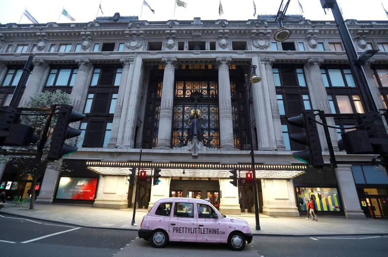 FILE PHOTO: The Selfridges Oxford street store is seen prior to the company's temporary closure of its UK branches, as the spread of the coronavirus disease (COVID-19) continues, in London, Britain, March 18, 2020. REUTERS/Peter Nicholls/File Photo