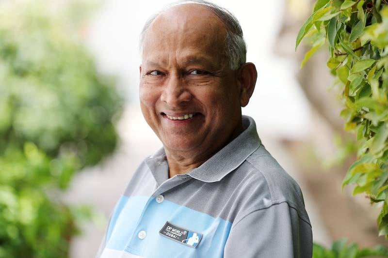 Expo's oldest volunteer Mahabir Singhal, 79, a retired finance professional, says it's important for expatriates to give back to the country. Chris Whiteoak / The National