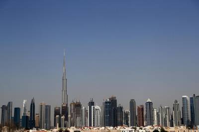 DUBAI, UNITED ARAB EMIRATES - APRIL 26: The Dubai skyline is seen on April 26, 2020 in Dubai, United Arab Emirates. The Coronavirus (COVID-19) pandemic has spread to many countries across the world, claiming over 200,000 lives and infecting over 2.9 million people. (Photo by Francois Nel/Getty Images)