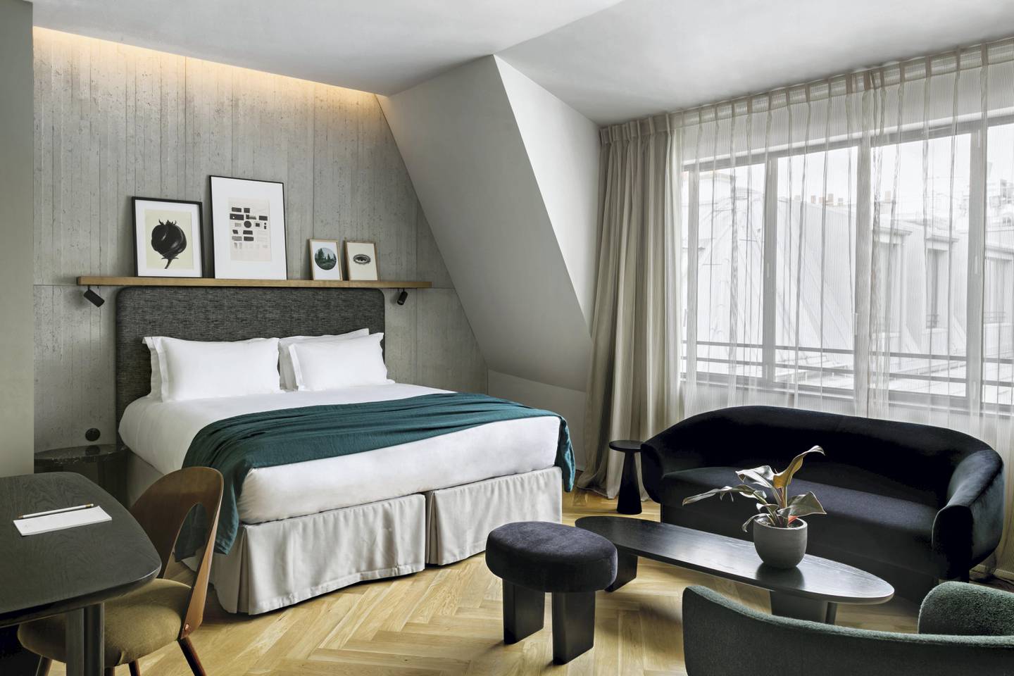 A guest room at Hotel National des Arts and Metiers. Photo by Jérôme Galland