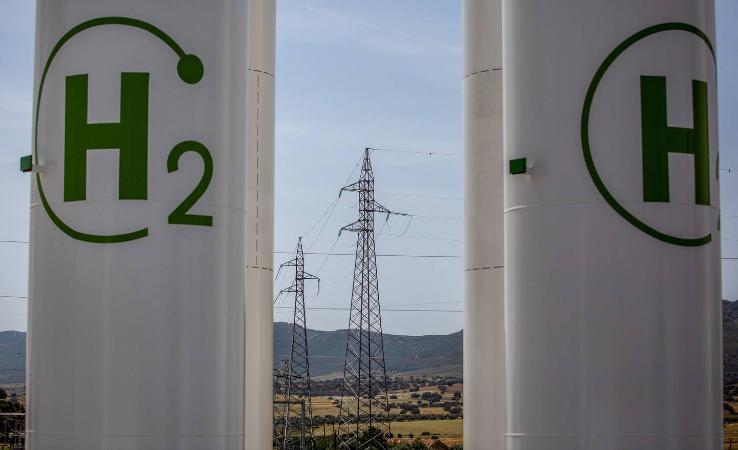 The UAE plans to be a global leader in low-carbon hydrogen by 2030. Pictured here is Europe's largest green hydrogen plant in Puertollano, Spain. Bloomberg