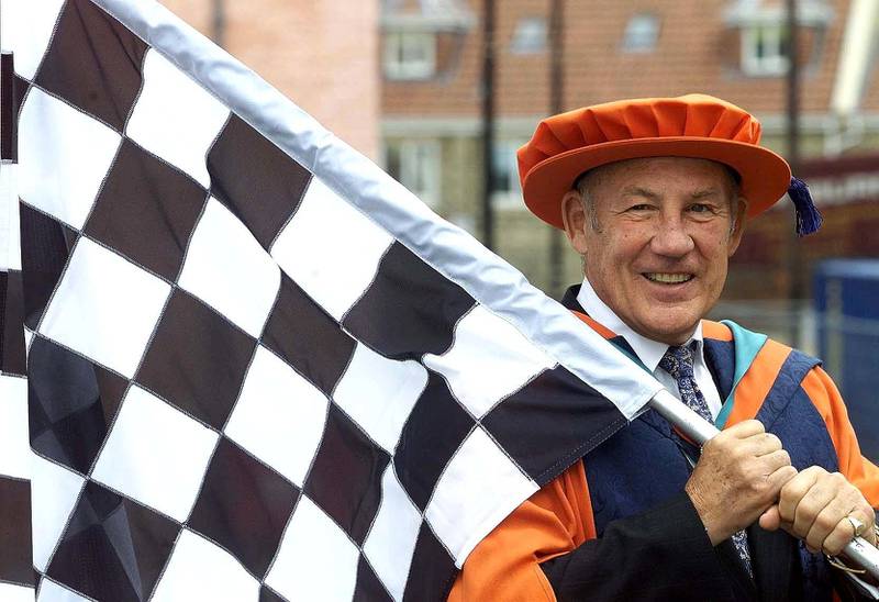 Stirling Moss after he received an honorary doctorate in technology from Sunderland University, in acknowledgement of his achievements in the sport. PA
