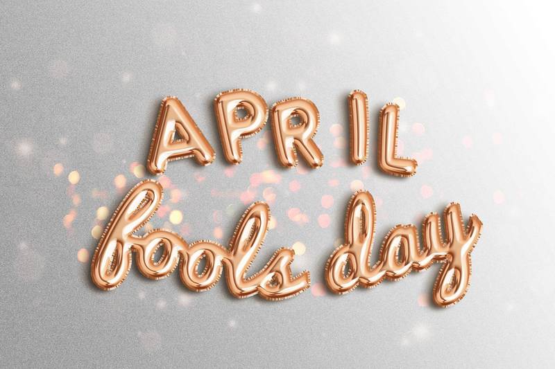 Phrase 'April fools day in lightbox