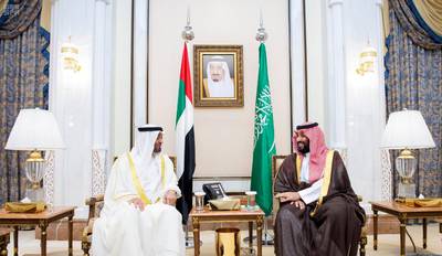 Sheikh Mohamed meets Crown Prince Mohammed bin Salman