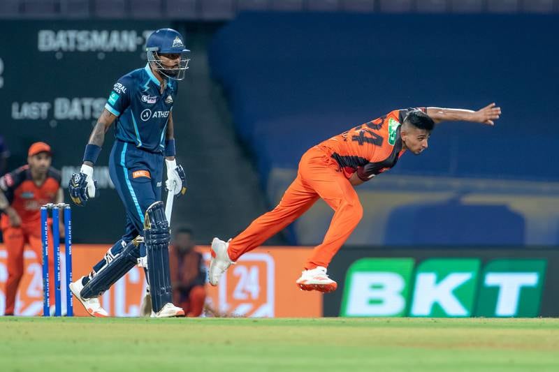 Umran Malik is the quickest Indian bowler on display. Sportzpics for IPL