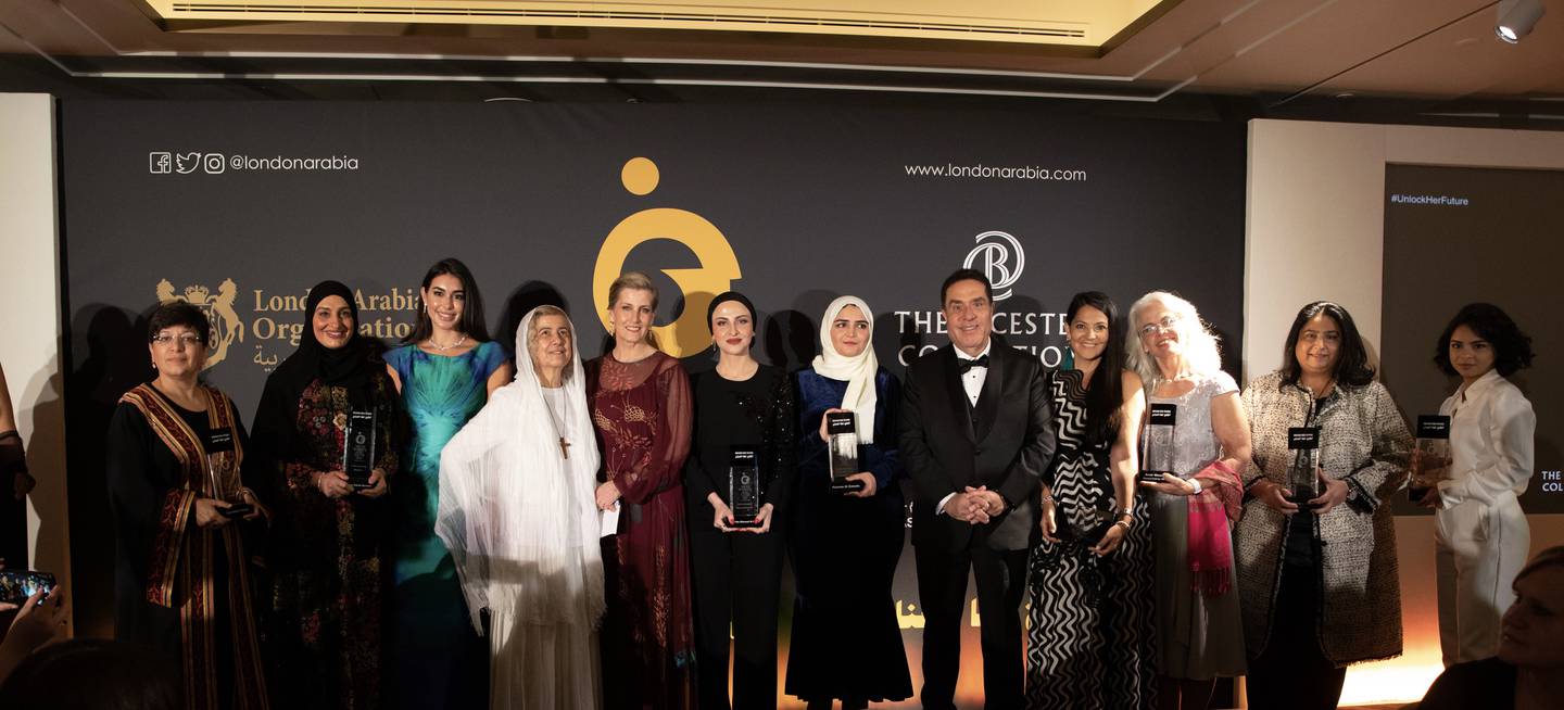The winners of the 2022 Arab Women of the Year Awards hosted by The Bicester Collection, in partnership with London Arabia at Jumeirah Carlton Tower Hotel in London last month. Photo: London Arabia