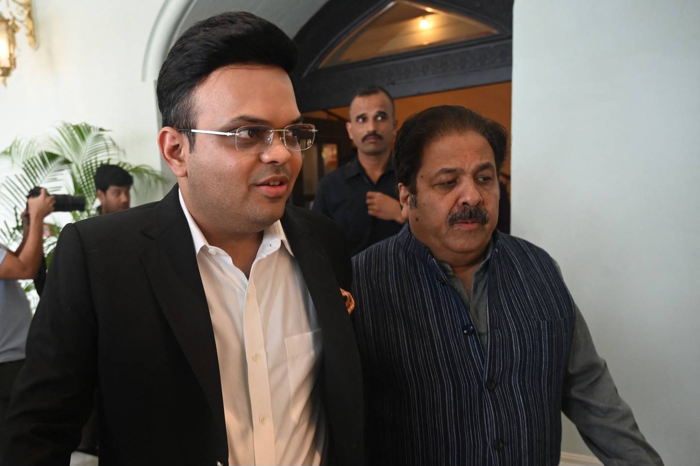 BCCI-Sekretär Jay Shah (links) hat gefordert, den Asia Cup von Pakistan an einen neutralen Ort zu verlegen.  AFP