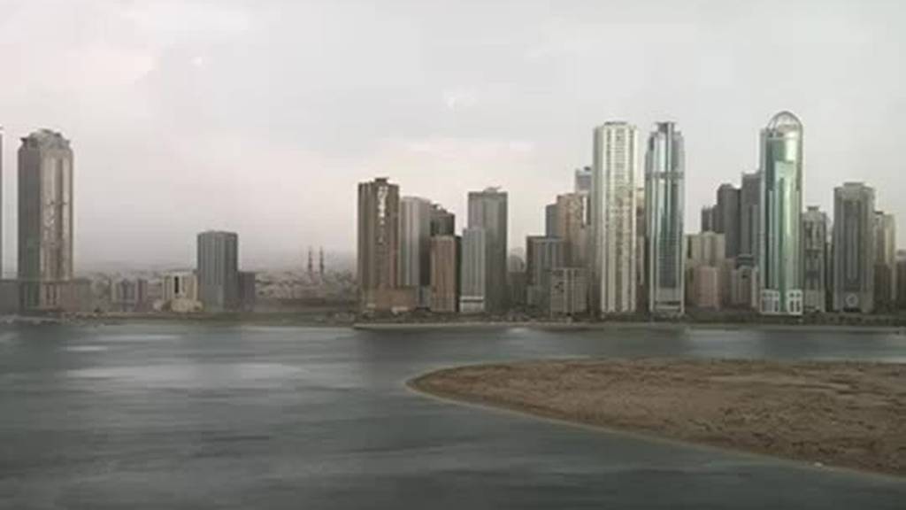 Dramatic timelapse shows Sharjah being drenched by heavy rain