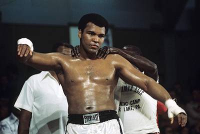 Muhammad Ali training ahead of his heavyweight fight against British Richard Dunn. Istvan Bajzat / EPA