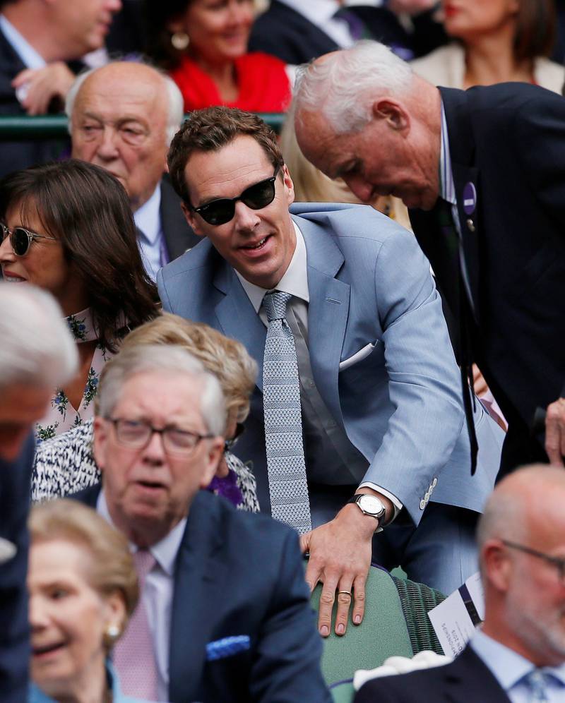 Benedict Cumberbatch in the Royal Box ahead of the final between Switzerland's Roger Federer and Serbia's Novak Djokovic REUTERS/Andrew Couldridge