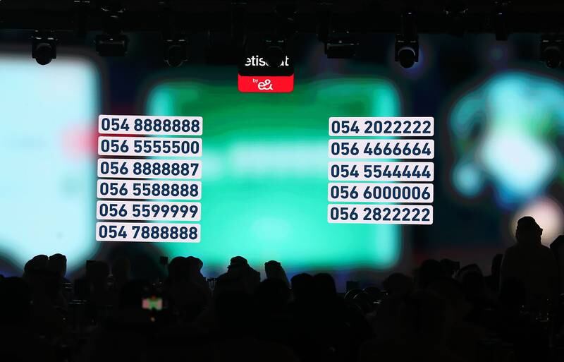 Exclusive mobile numbers also went under the hammer 
