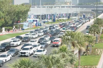 Heavy traffic in Dubai. Authorities are to expand the emirate's road network. Leslie Pableo for The National