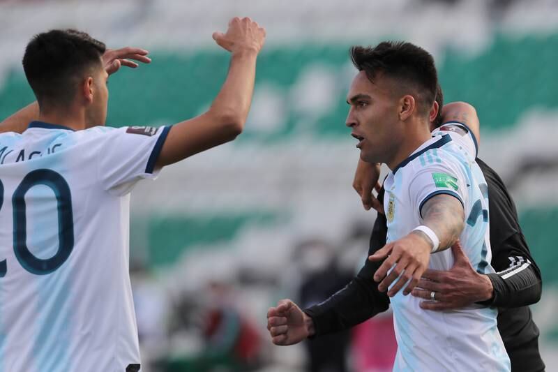 October 13, 2020. Bolivia 1 (Moreno 24’) Argentina 2 (La. Martinez 45’, J Correa 79’): A late goal from Joquin Correa helped Argentina come from behind to earn their second win on the spin and their first victory in Bolivia since 2005. "We knew what this game meant to us because of its history," striker Lautaro Martinez said. "We're not going to deny that it's difficult to play here. I think this team showed lots of heart and lots of brains. We're very happy." Getty