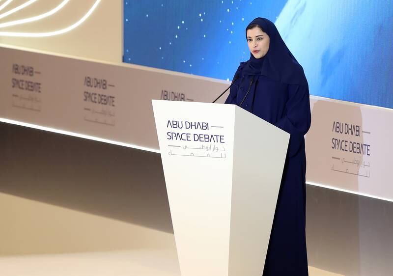 Ms Al Amiri speaks at the Abu Dhabi Space Debate 