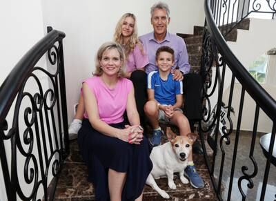 Julie Grobler and her family live in a five-bedroom villa in Al Barsha South. All photos: Chris Whiteoak / The National