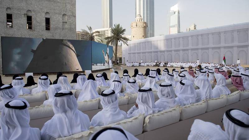 Sheikh Mohammed bin Zayed hosts a barza at Qasr Al Hosn. Rashed Al Mansoori / Crown Prince Court - Abu Dhabi