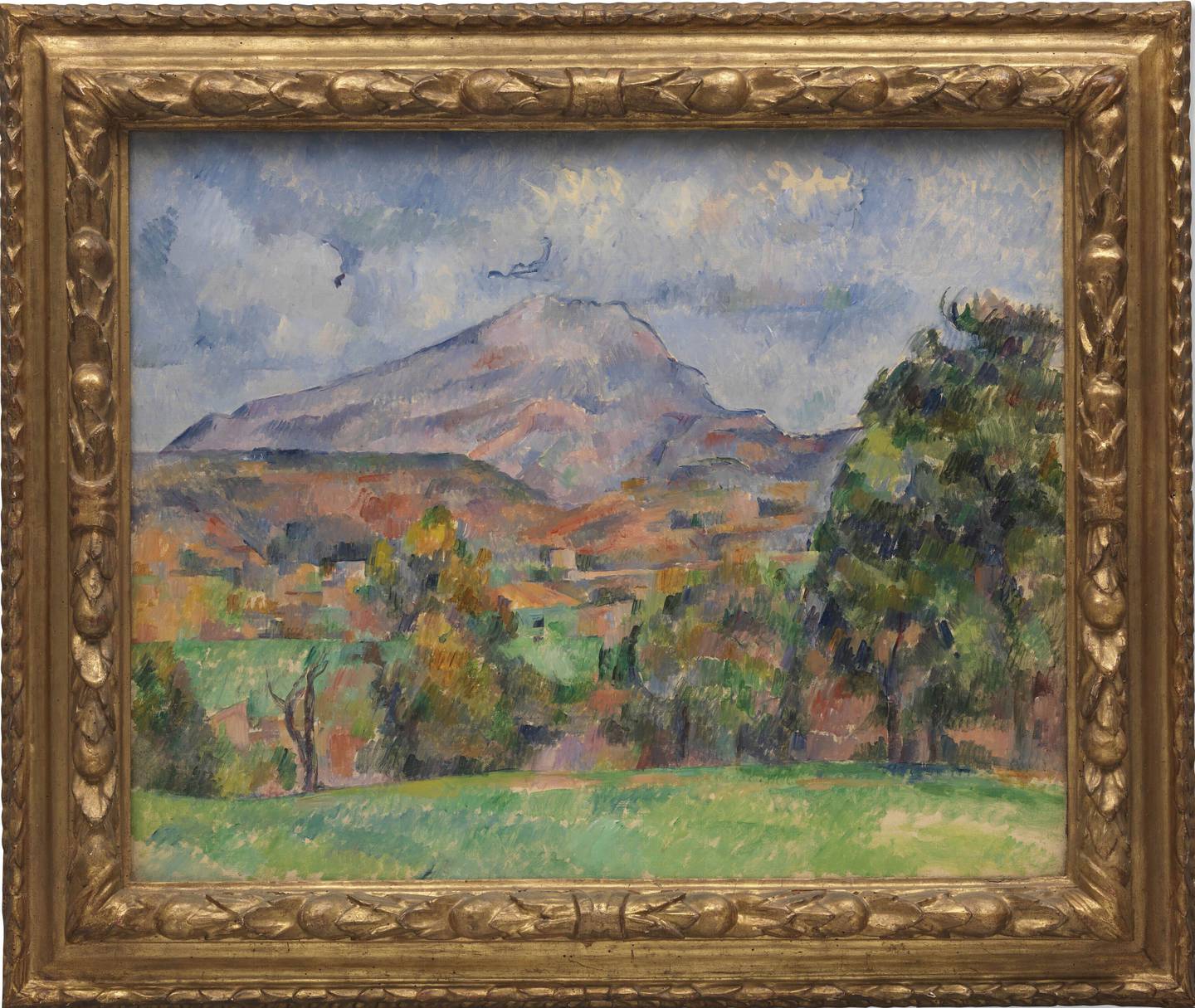 La Montagne Sainte-Victoire by Paul Cezanne, an oil on canvas from the Paul G Allen Collection. The painting was one of 60 pieces auctioned by Christie's in New York, bringing $1.5 billion in a single night. AP