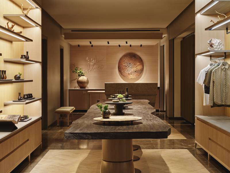 The retail space in the Aman Spa.