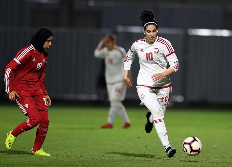 UAE women’s football team player Nouf Al Anzi. Photo: UAE FA
