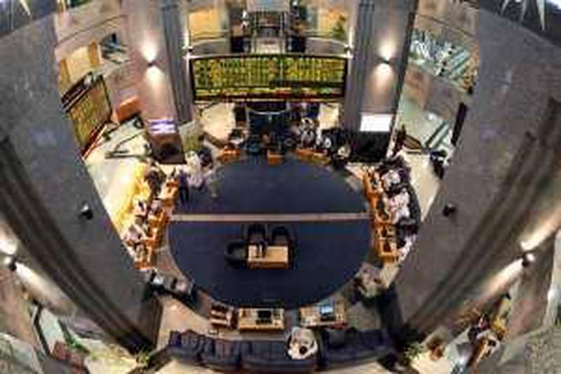 Abu Dhabi - October 7, 2008 - The floor of the Abu Dhabi Securities Exchange October 7, 2008. One investor said, "many people are very sad." ( Jeff Topping / The National ) *** Local Caption ***  JT-011-STOCKS 7F8Q2511.jpgJT-011-STOCKS 7F8Q2511.jpg