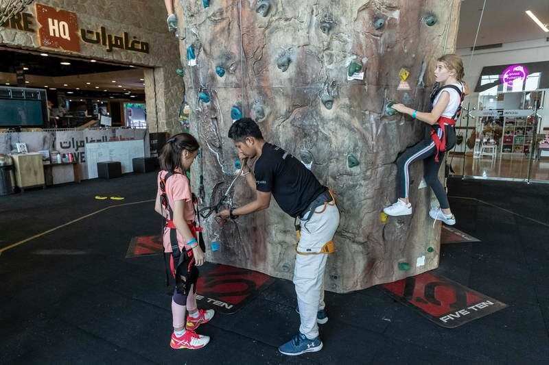 Adventure HQ is busy all year round thanks to its Adventure Zone, the family-active entertainment centre for kids aged four to 14.  Antonie Robertson / The National
